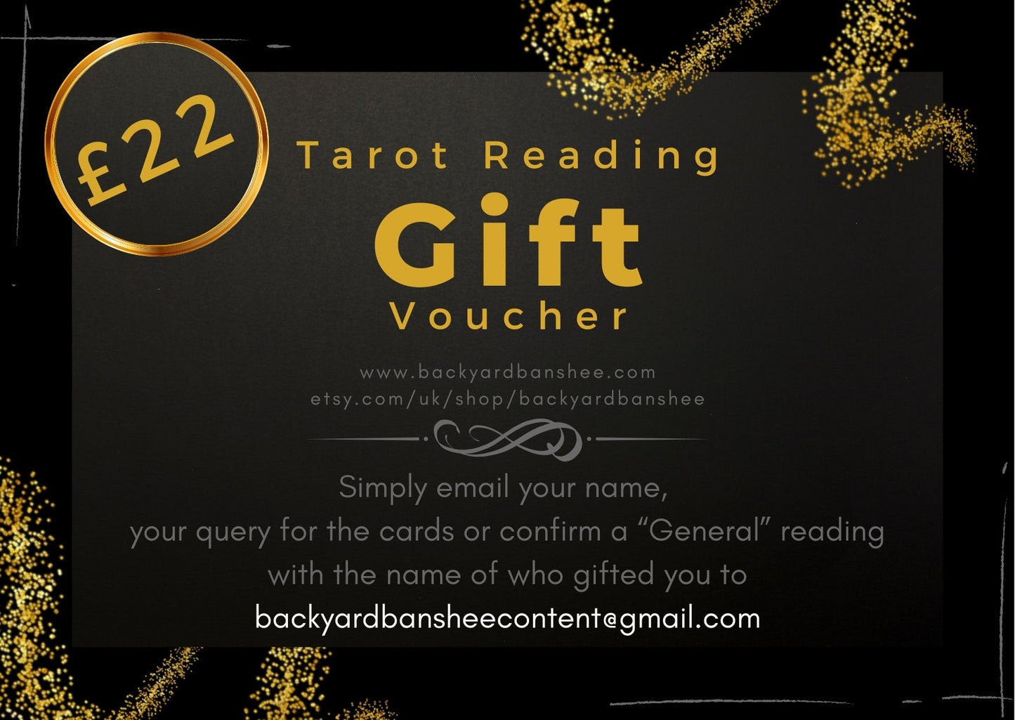 Tarot Reading Gift Voucher with Lizzie at backyardbanshee.com